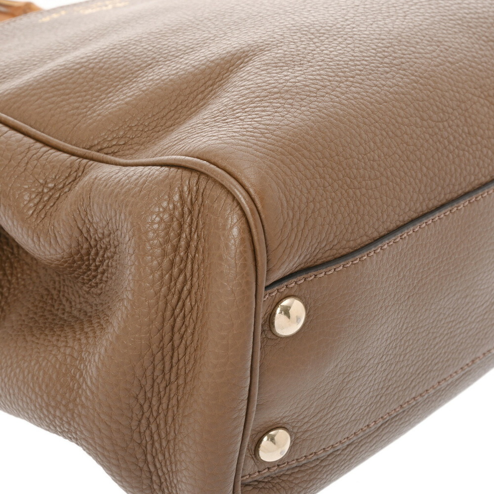 Gucci Bag Top Handbag Handle Bamboo Calfskin Brown - Picture 6 of 11